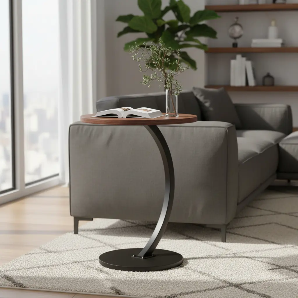 Mesa Lateral Estilo Industrial